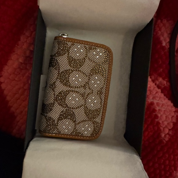 Coach Small Zip Crystal Jacquard Wallet - Picture 5 of 6